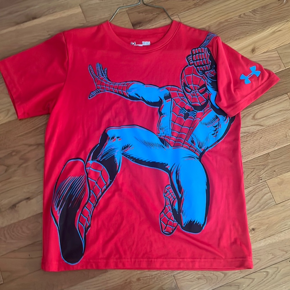 Under Armour Marvel Spider-Man Short Sleeve Shirt YXL